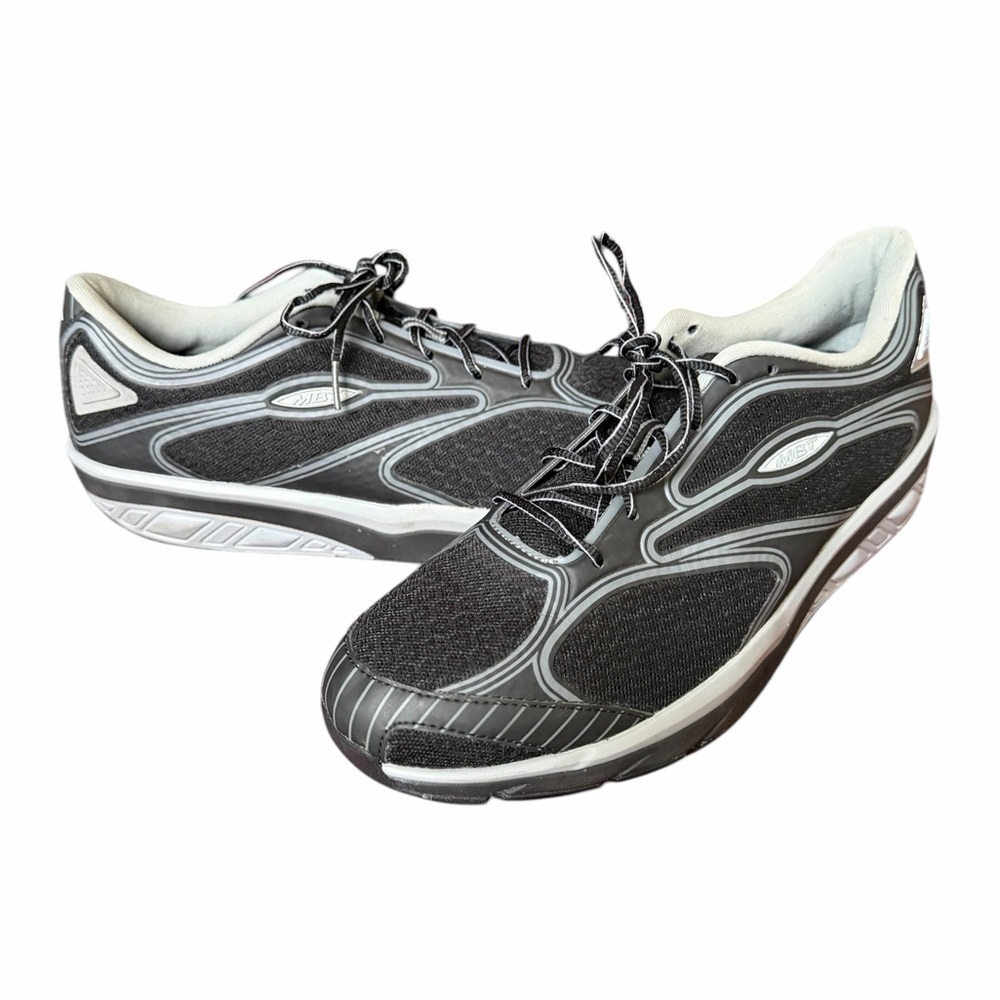 MBT Women's Afiya 5S Walking Black Silver Comfort Orthopedic Sneakers Shoes 11.5
